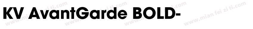 KV AvantGarde BOLD字体转换